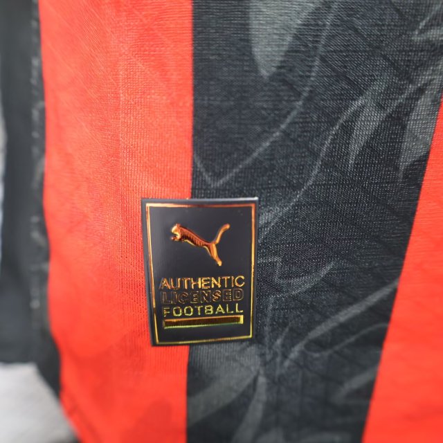 AC Milan Authentic Soccer Jersey Home Long Sleeve Shirt 2025/26