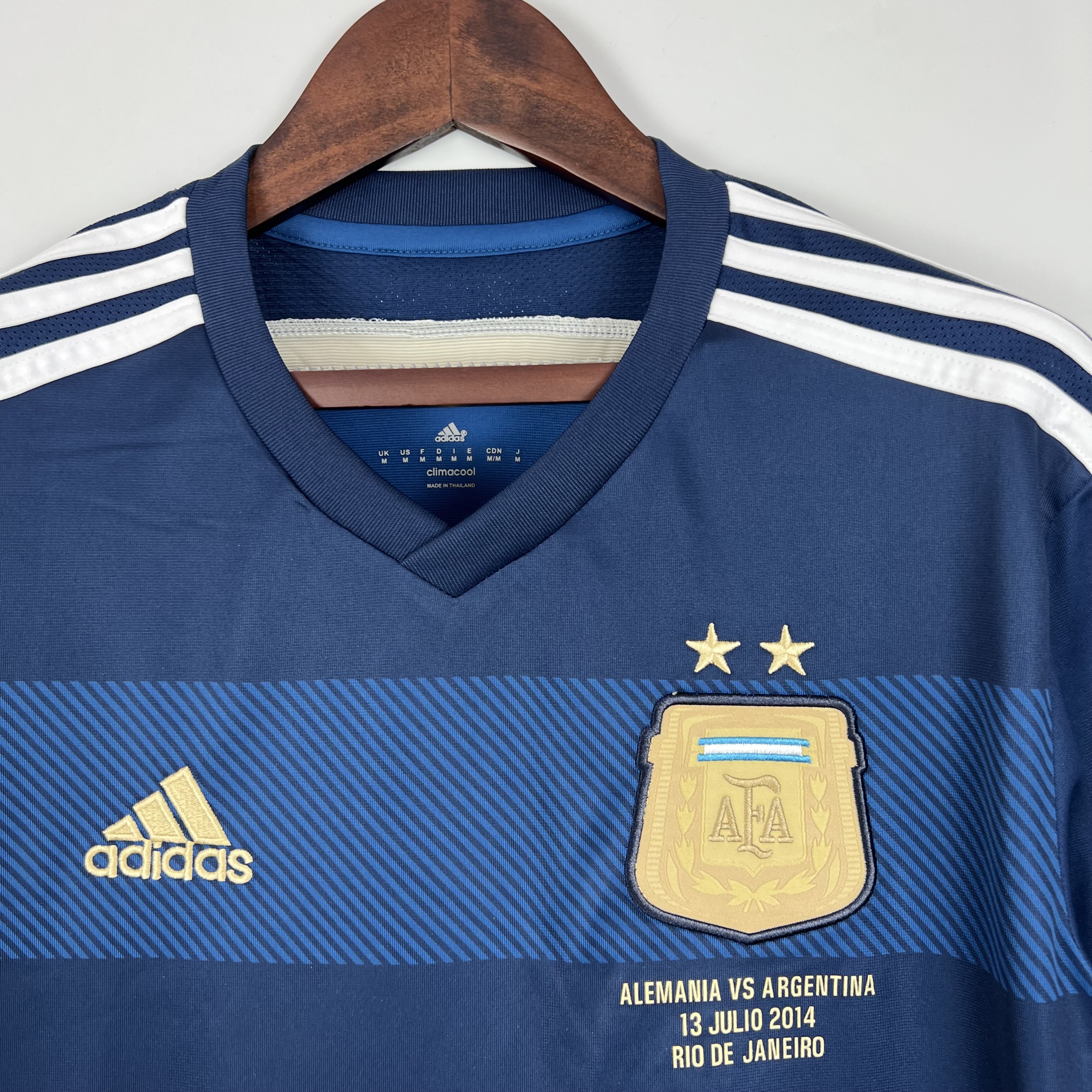 Argentina Retro Jersey Custom Away Football Jersey 2014