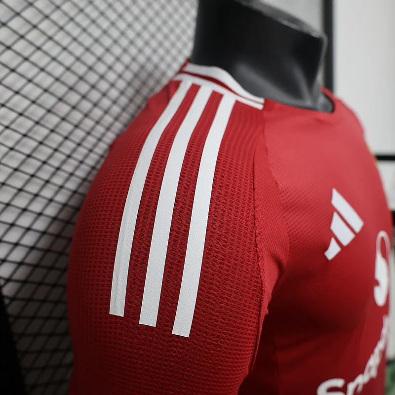 Manchester United Authentic Home Long Sleeve Football Jersey Shirt 2024/25