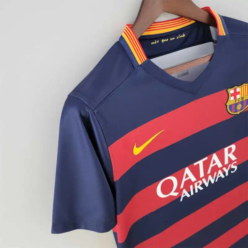 Barcelona Retro Jersey Home Soccer Shirt 2015-16
