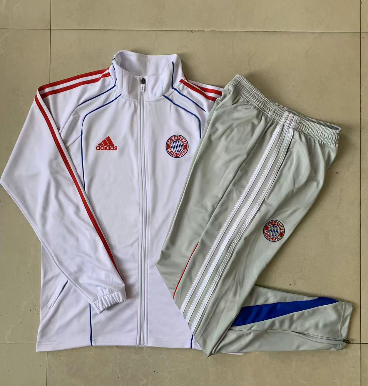 Kids Bayern Munich Training Kit (Jacket+Pants) White 2025/26