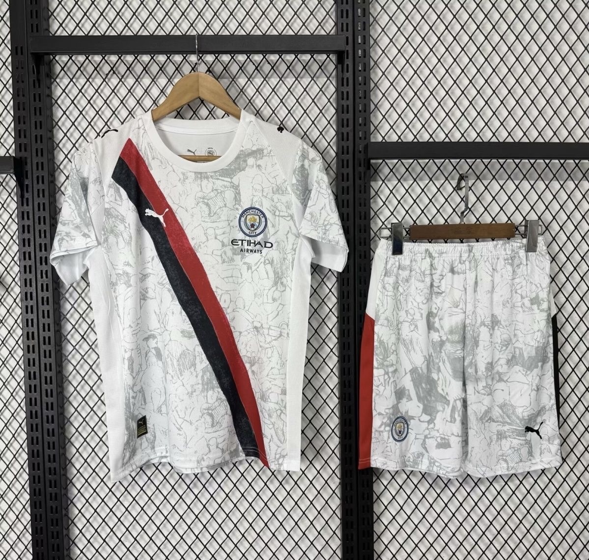 Manchester City x KidSuper Kids Kit Jersey+Shorts 2025/26