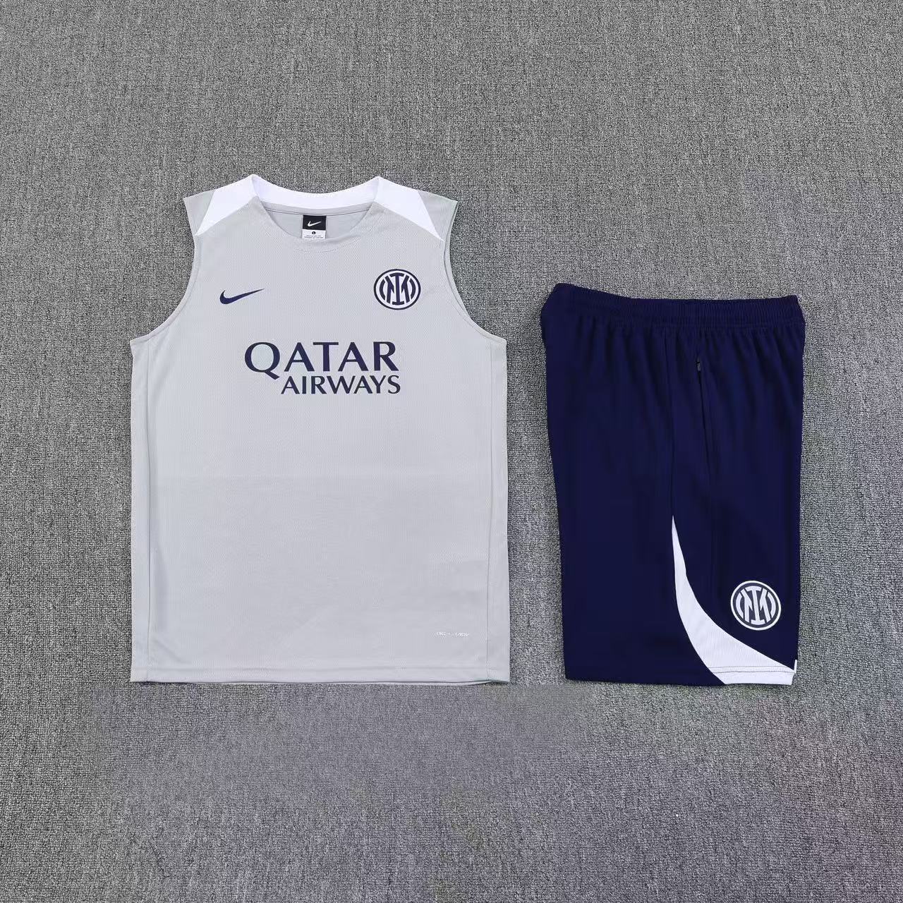 Inter Milan Sleeveless Training Kit Gray 2025/26