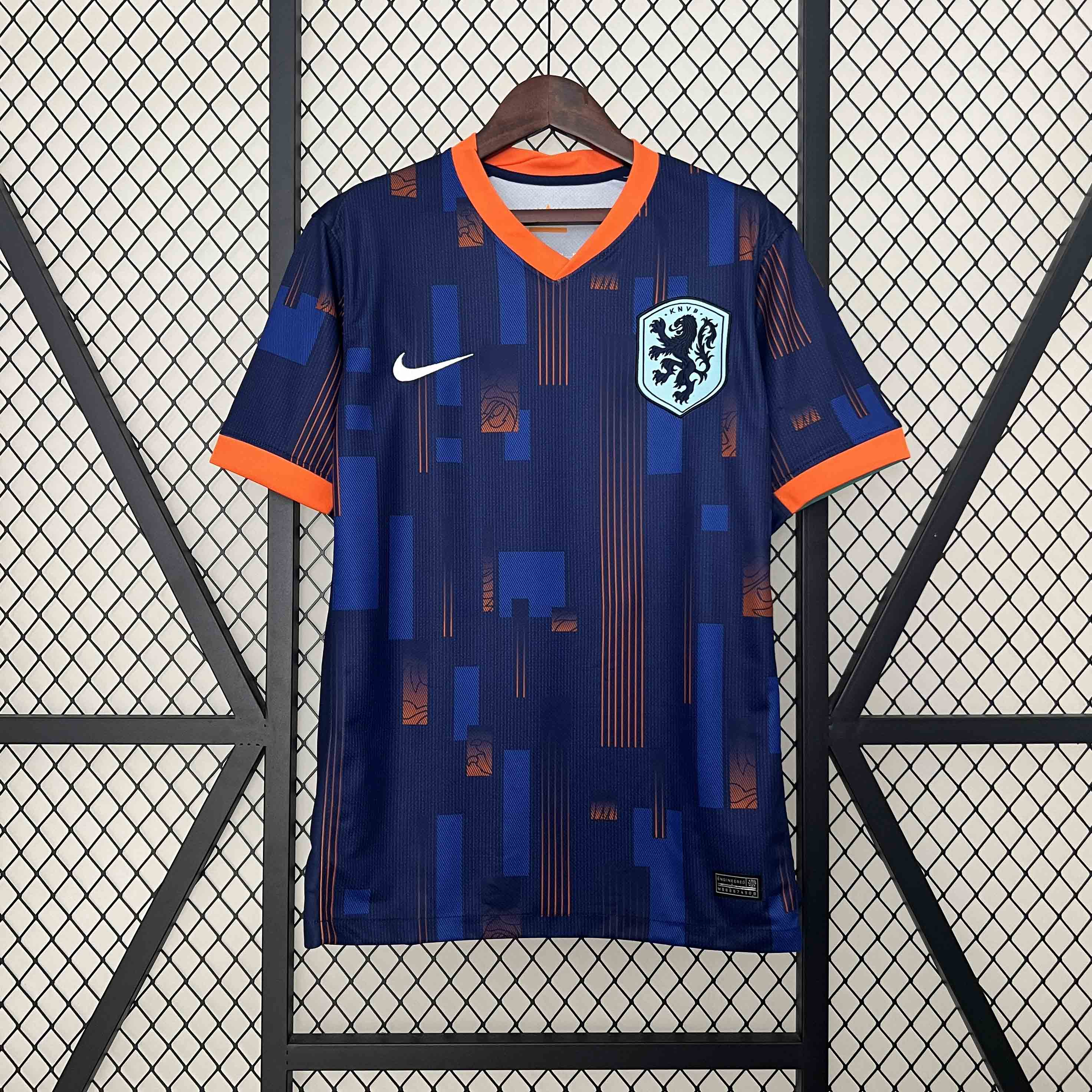 Netherlands Soccer Jersey Away Custom Shirt EURO 2024
