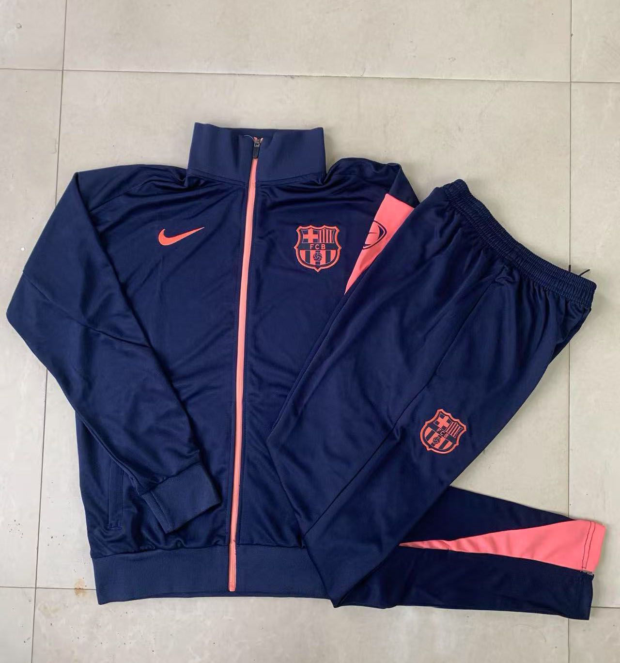 Kids Barcelona Training Kit (Jacket+Pants) Cyan 2025/26