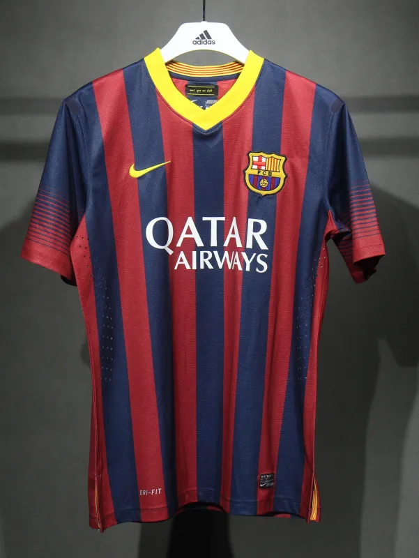 Authentic Barcelona Retro Jersey Home Soccer Shirt 2013-14