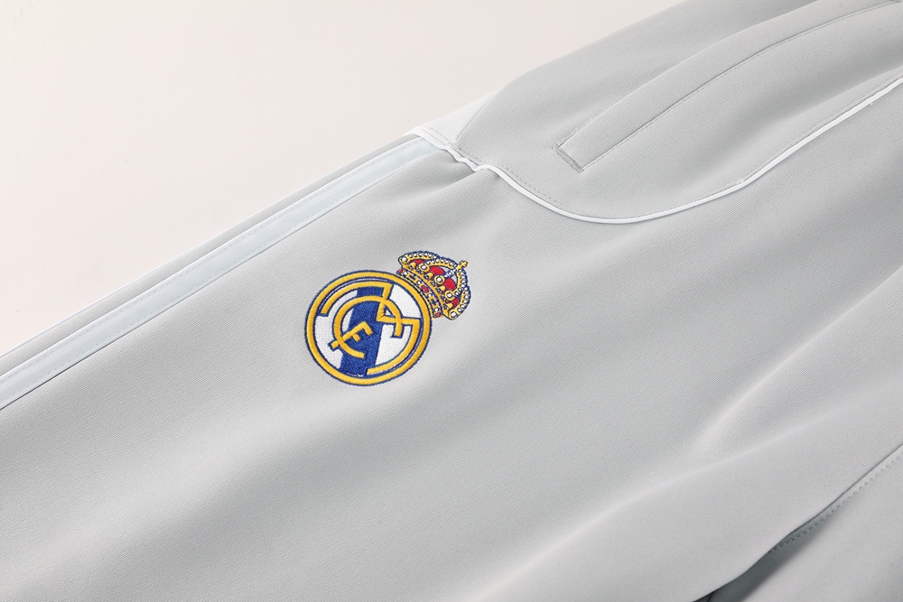 Real Madrid Training Kit (Jacket+Pants) White&Grey 2025/26