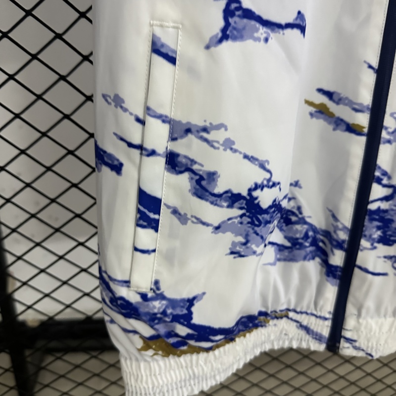 Italy Reversible Double-Sides Windbreaker Jacket Blue&White 2025