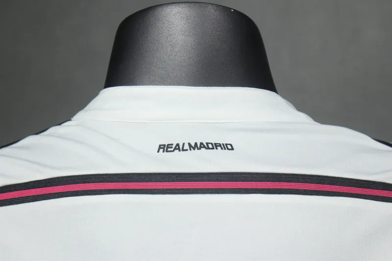 Real Madrid Authentic Retro Jersey Home Long Sleeve Soccer Shirt 2014/15