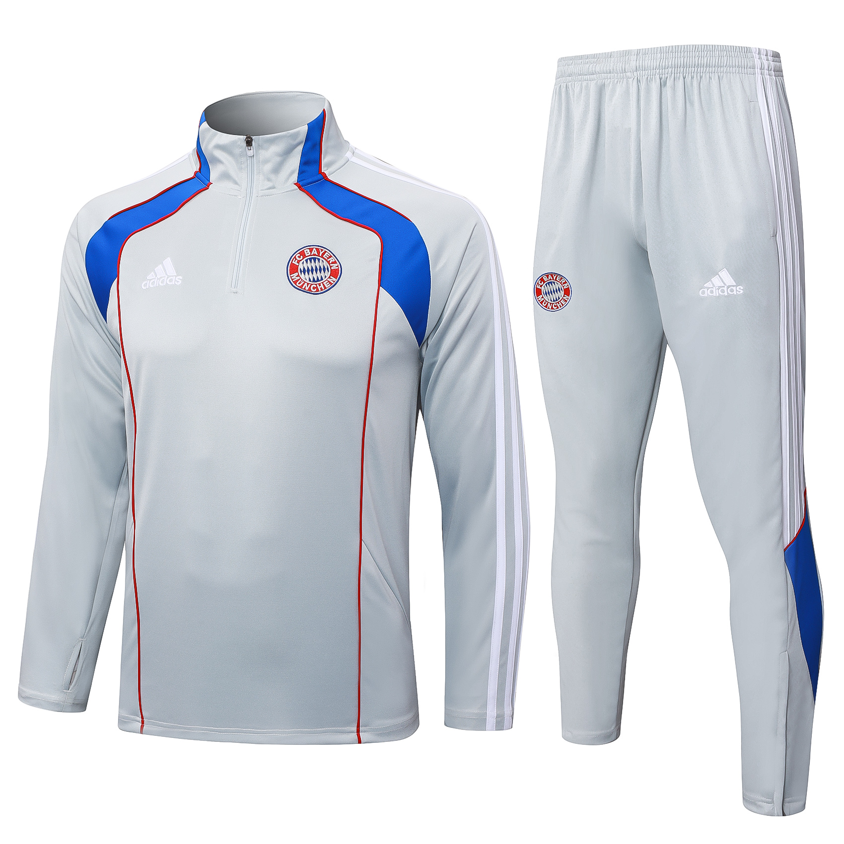 Bayern Munich Training Kit (Sweatshirt+Pants) Light Grey 2025/26