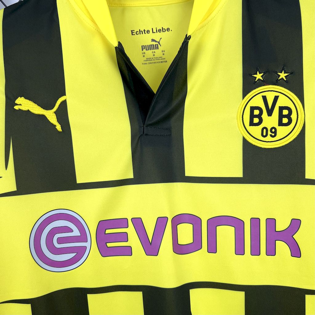 Borussia Dortmund Retro Jersey Home Soccer Shirt 2012-13