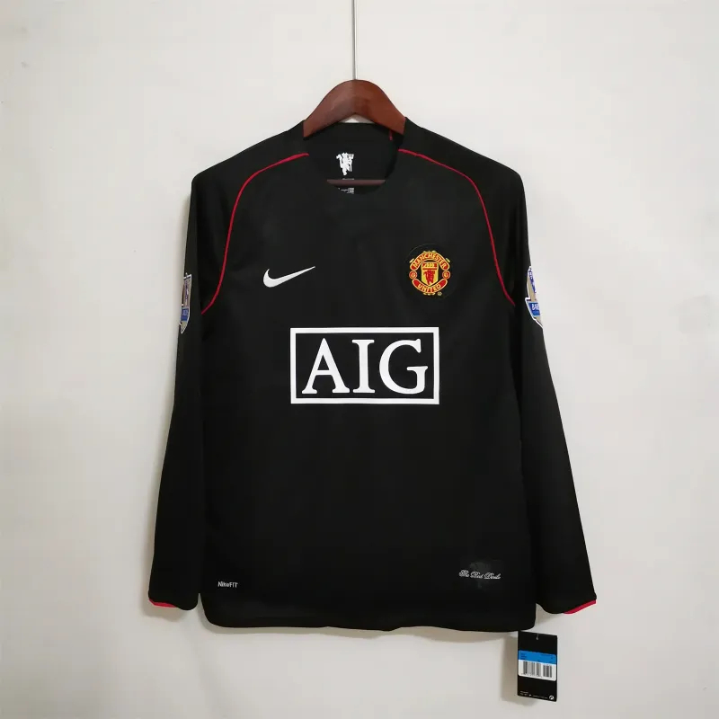 Manchester United Retro Away Long Sleeve Football Jersey Shirt 2007/08