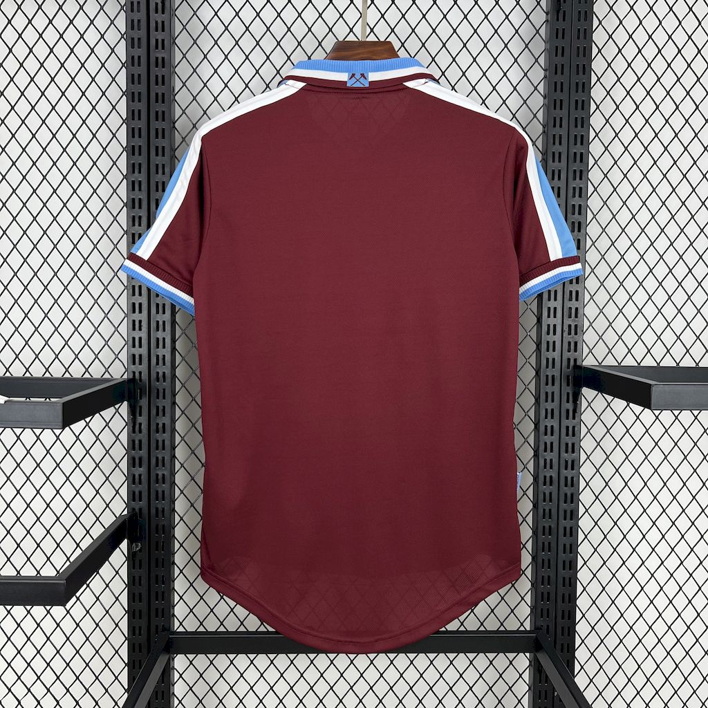 West Ham United Retro Football Jersey Home Custom Shirt 1999/01