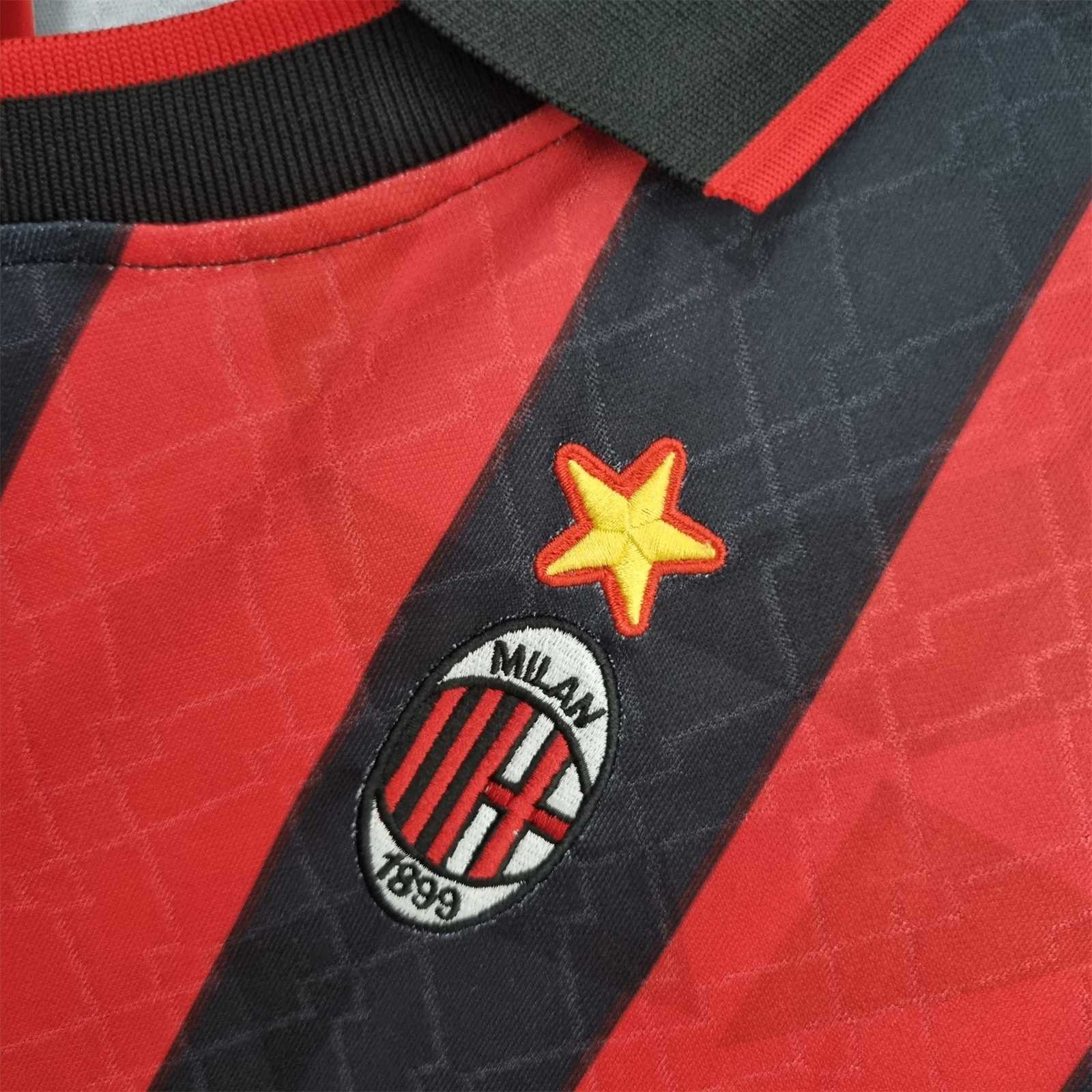 AC Milan Retro Soccer Jersey Home Custom Shirt 1995/96