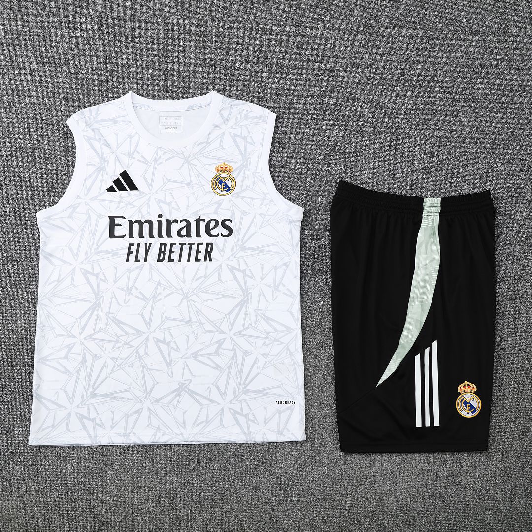 Real Madrid Sleeveless Training Kit White 2025/26