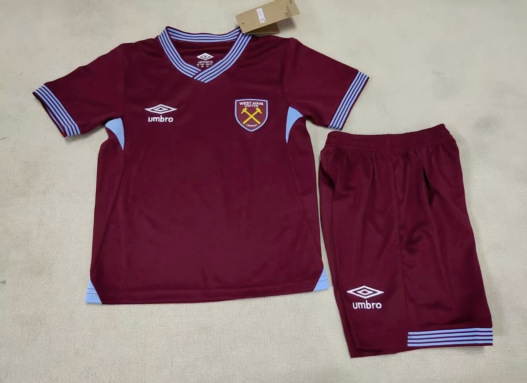 West Ham United Football Jersey Home Kids Kit Jersey+Shorts 2025-26