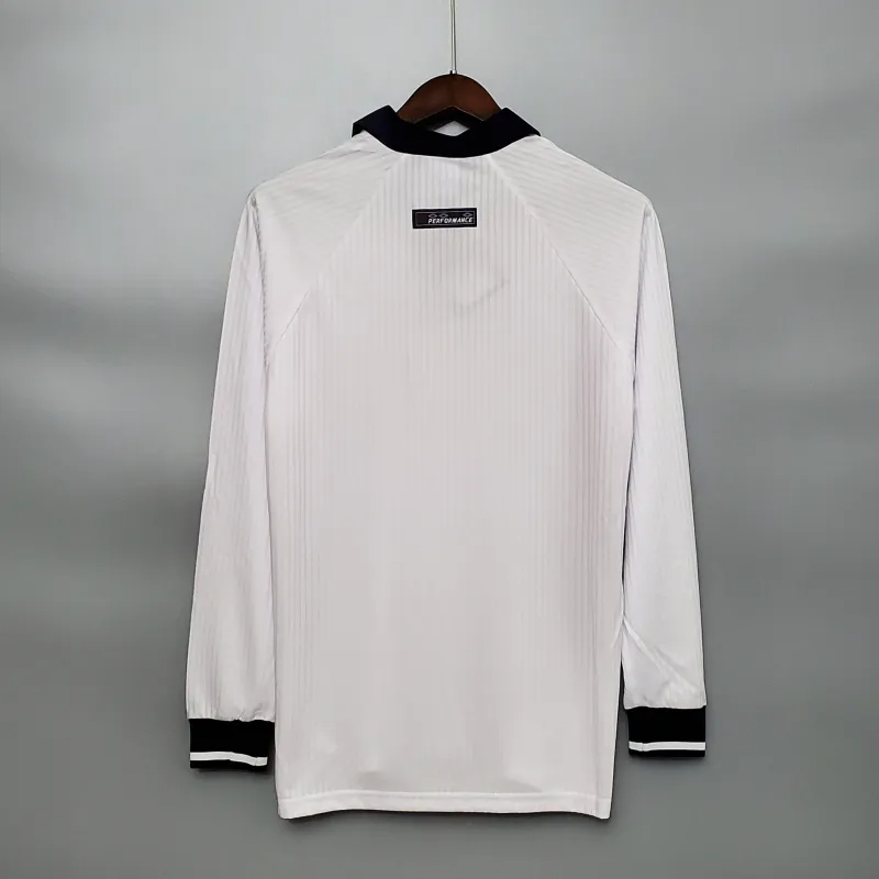 England Retro Soccer Jersey Home Custom Long Sleeve Shirt World Cup 1998