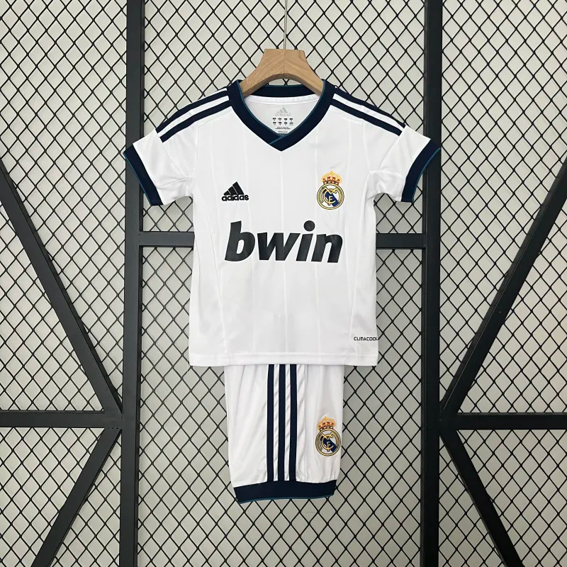 Real Madrid Retro Jersey Home Kids Kit Jersey+Shorts 2012/13