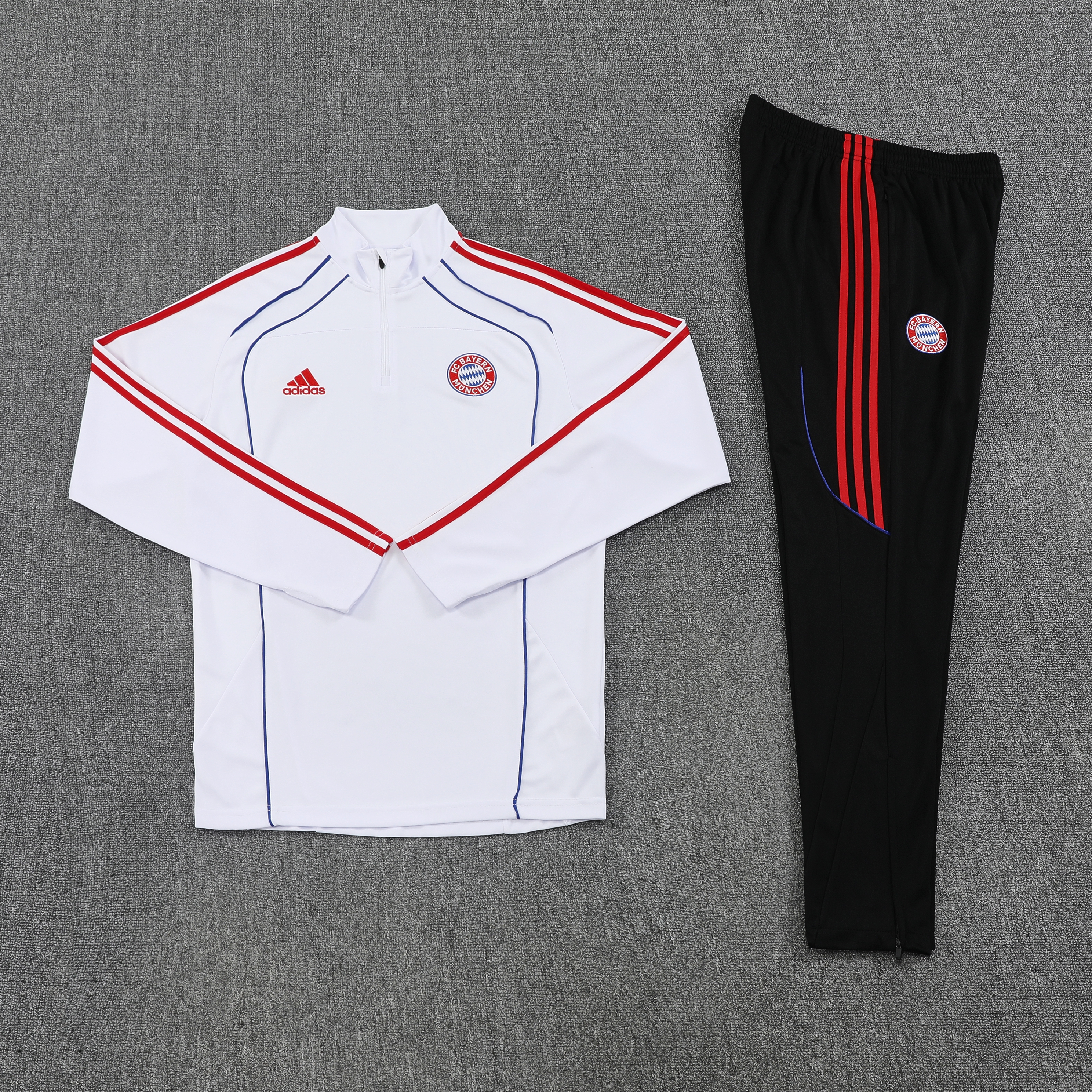 Bayern Munich Authentic Training Kit (Sweatshirt+Pants) White 2025/26 - Player Version