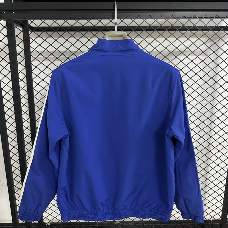 Italy Reversible Double-Sides Windbreaker Jacket Blue&White 2025