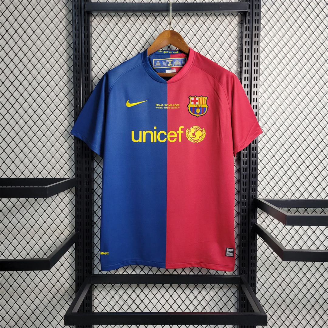 Messi#10 Barcelona Retro Jersey Home Soccer Shirt 2008/09 - UCL