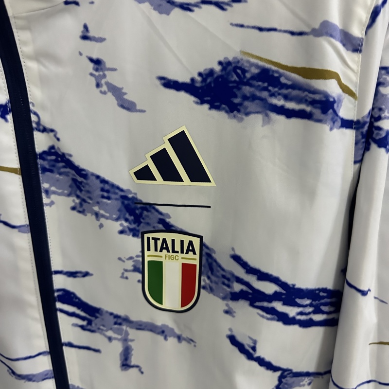 Italy Reversible Double-Sides Windbreaker Jacket Blue&White 2025