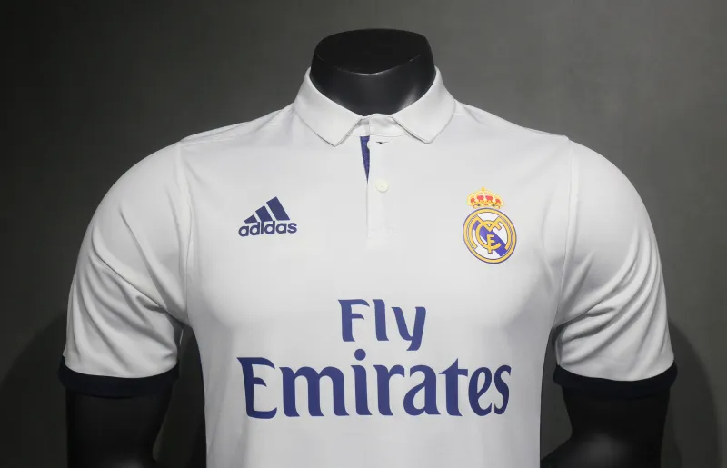 Real Madrid Authentic Retro Jersey Home Soccer Shirt 2016/17