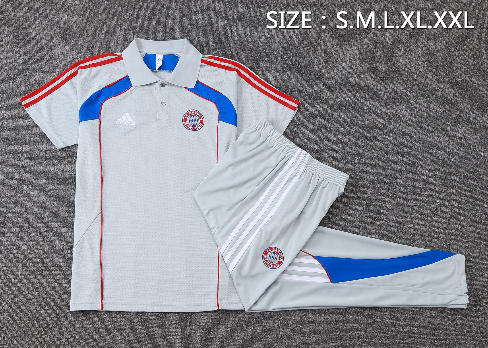 Bayern Munich Training Kit (Polo+Pants) Gray 2025/26
