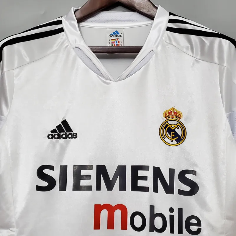 Real Madrid Retro Jersey Home Custom Soccer Shirt 2004-05