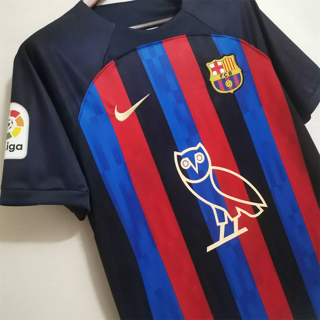 Barcelona Home Owl Version Soccer Jersey Custom Shirt 2022/23