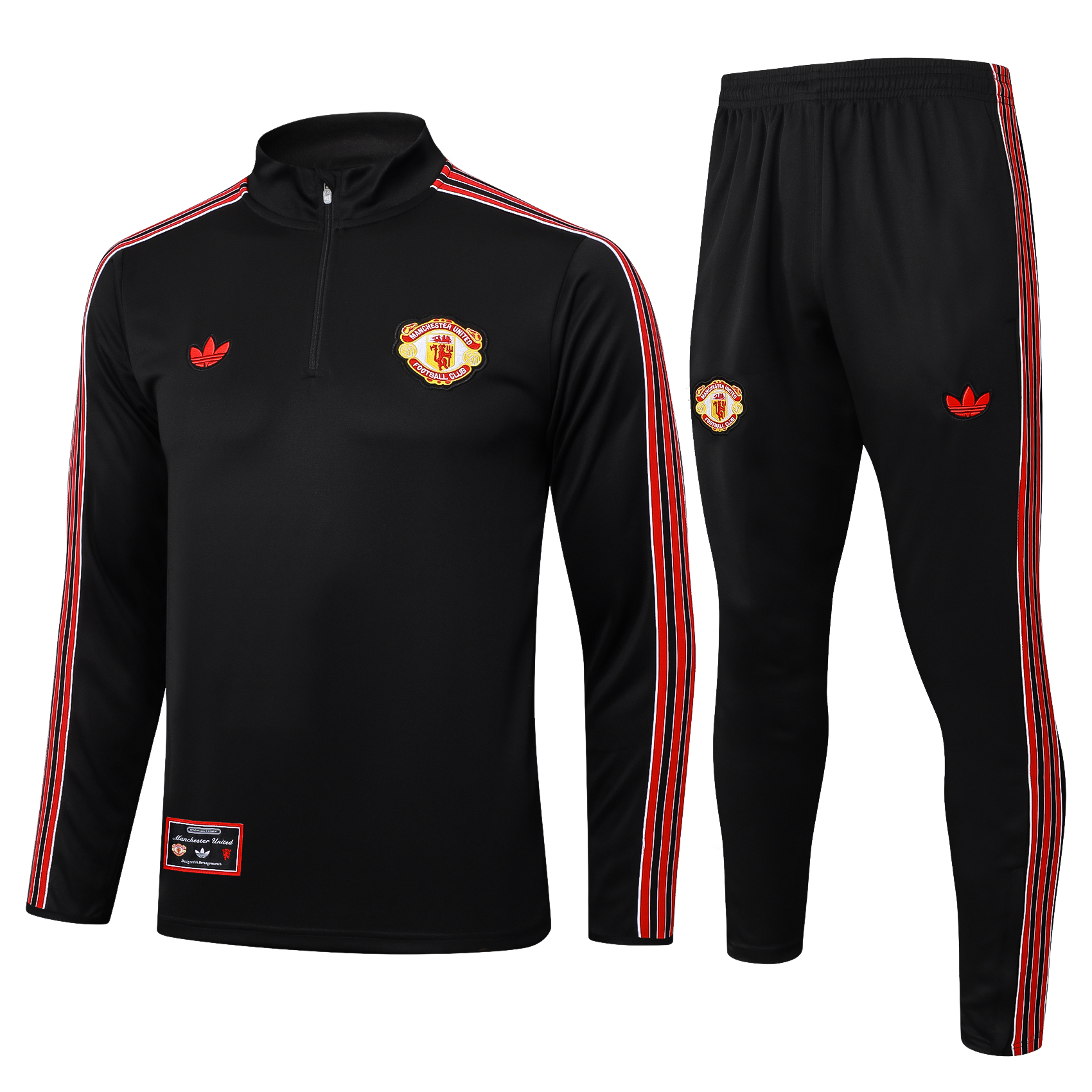 Manchester United Training Kit (Sweatshirt+Pants) Black 2025/26
