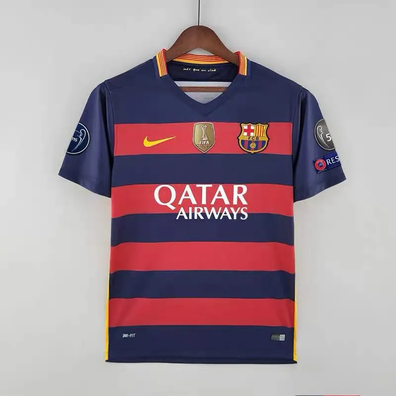 Barcelona Retro Jersey Home Soccer Shirt 2015-16