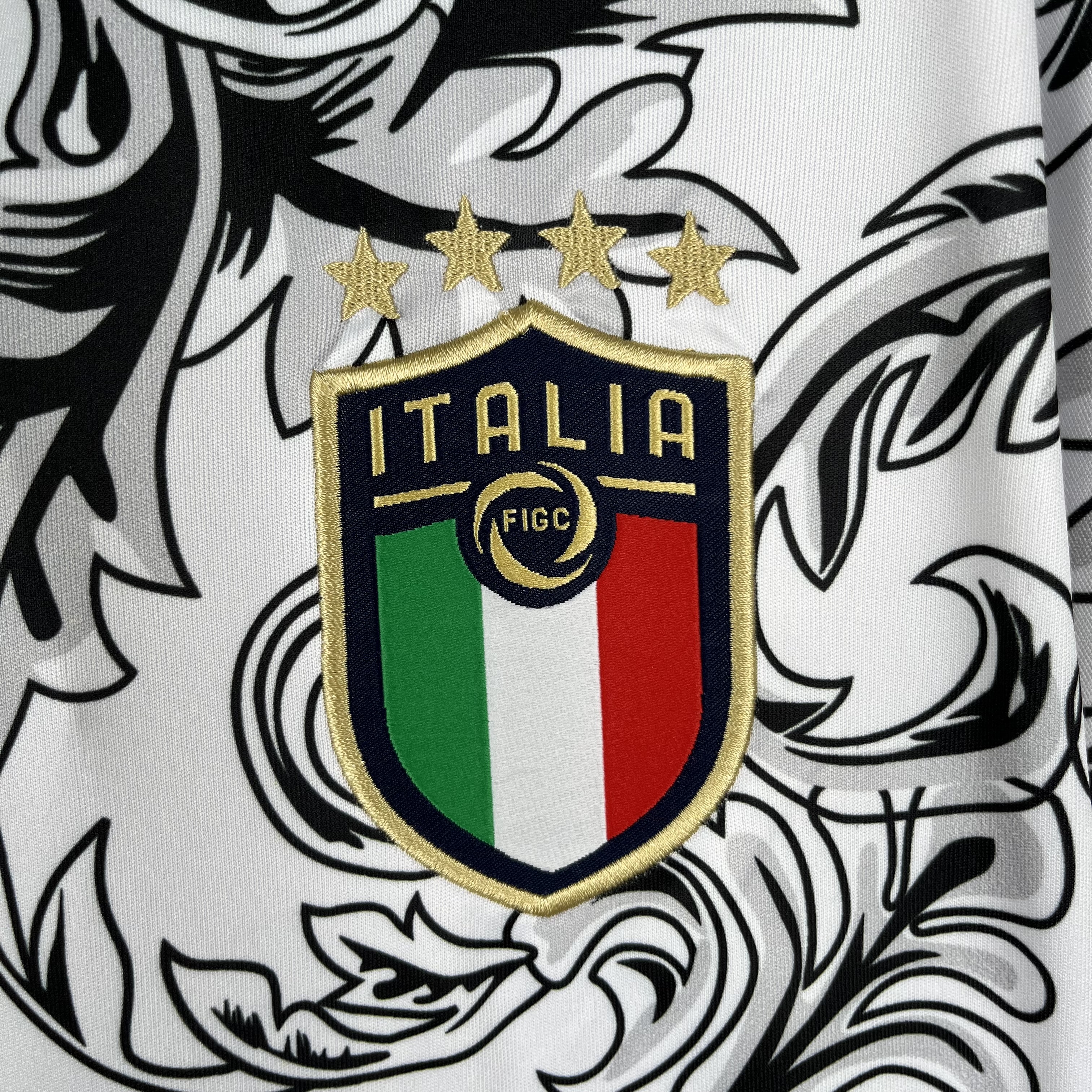 Italy Soccer Jersey x Versace White Special Edition Custom Shirt 2024