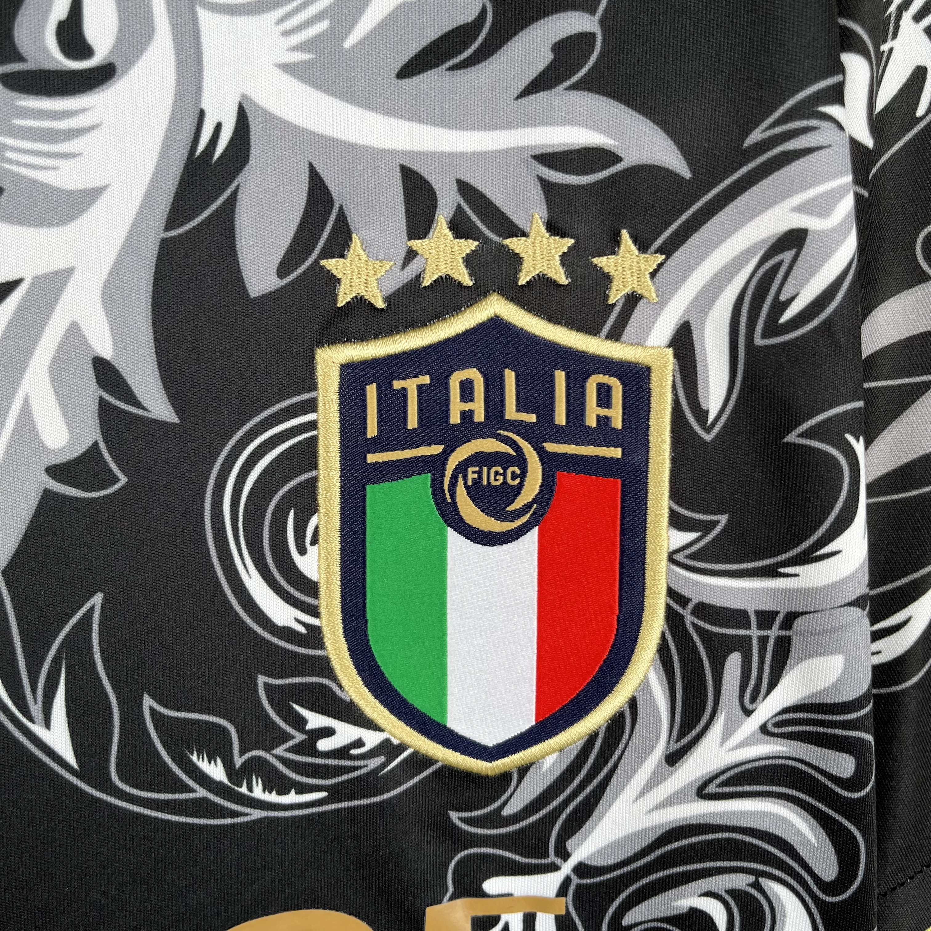 Italy Soccer Jersey x Versace Black Special Edition Custom Shirt 2024
