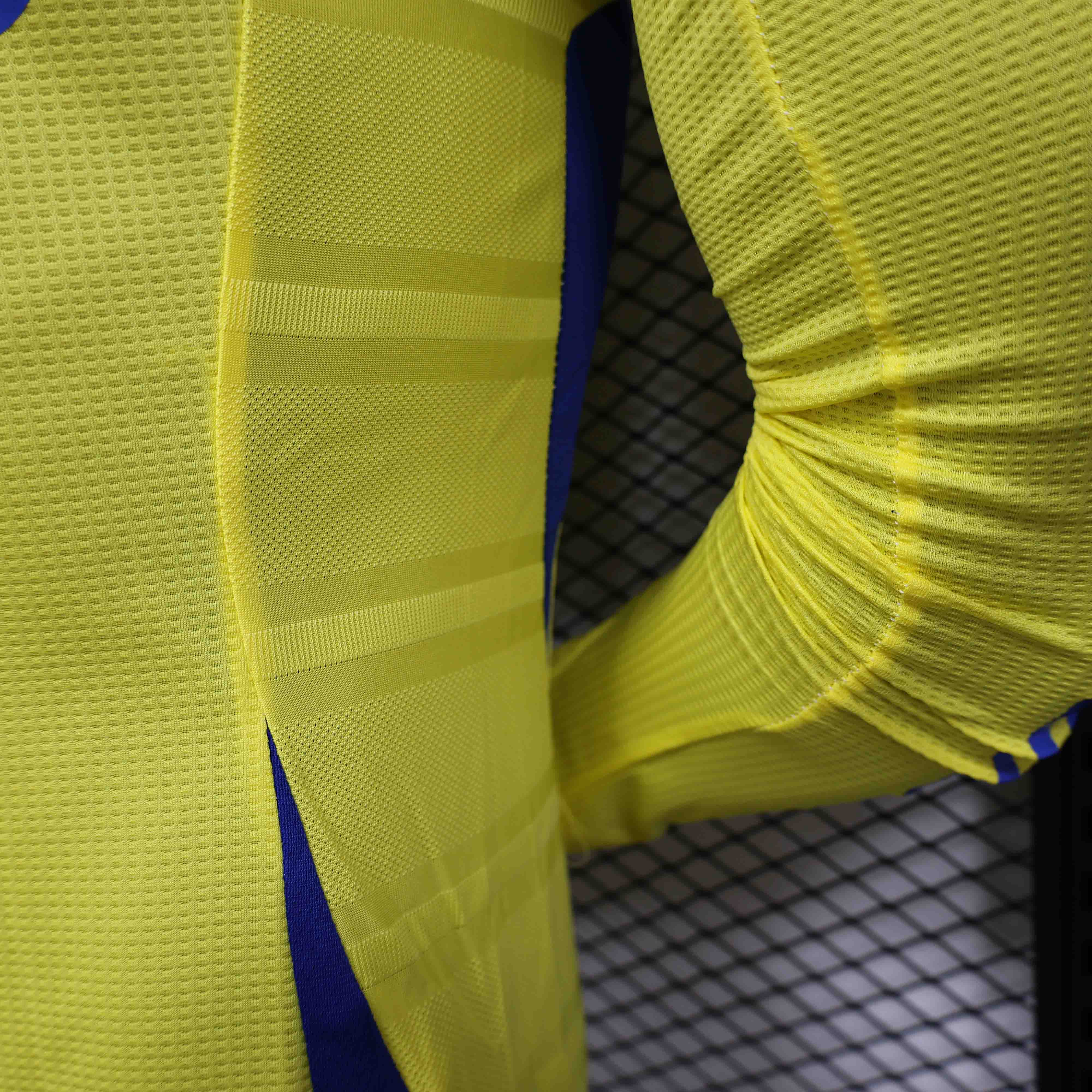 Al Nassr Authentic Soccer Jersey Home Long Sleeve Shirt 2024/25