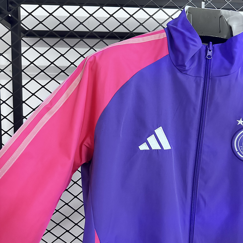 Germany Reversible Double-Sides Windbreaker Jacket White&Purple 2025