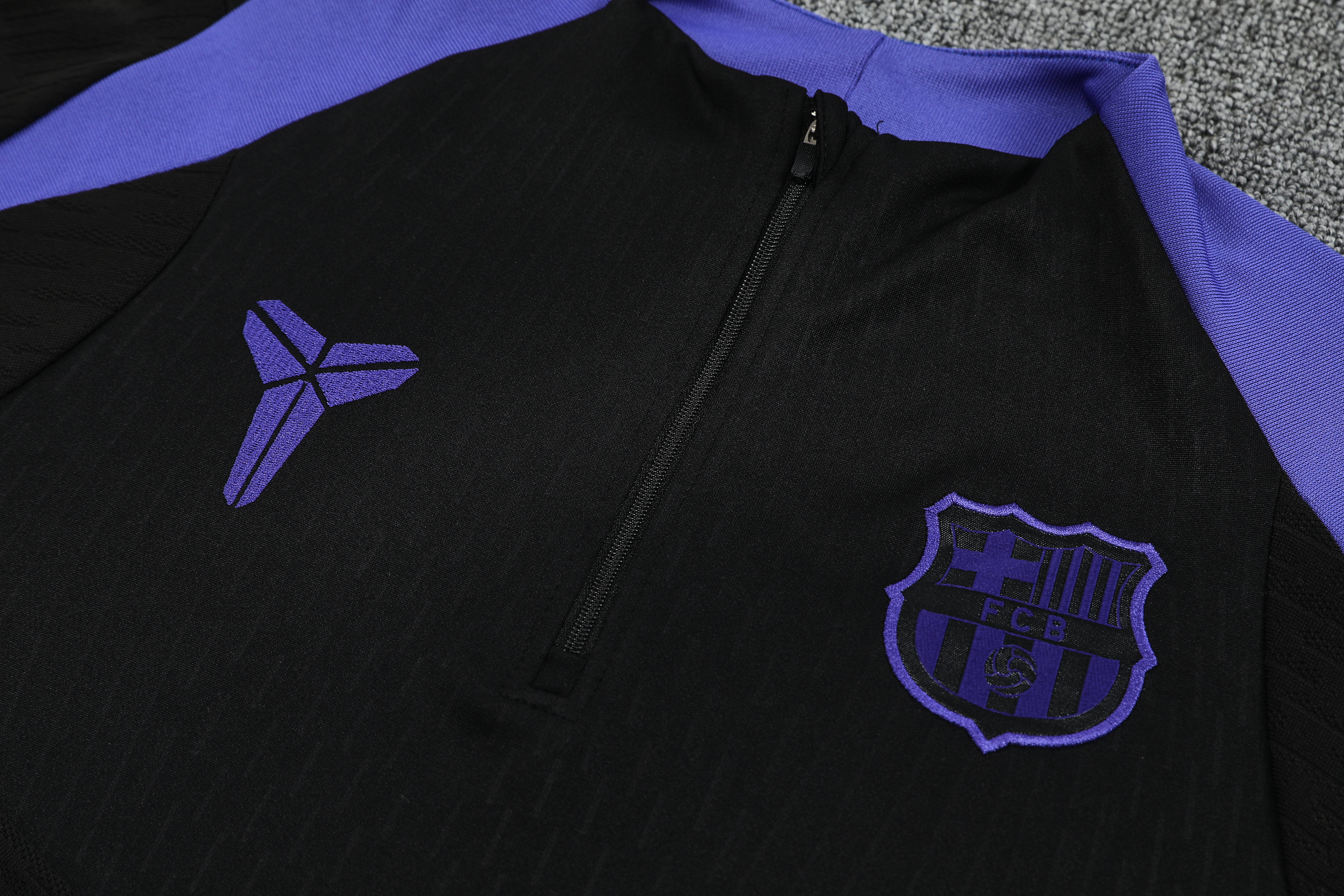 Barcelona Authentic Training Kit (Sweatshirt+Pants) Black&Purple 2025/26 - Player Version