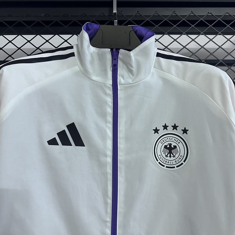 Germany Reversible Double-Sides Windbreaker Jacket White&Purple 2025