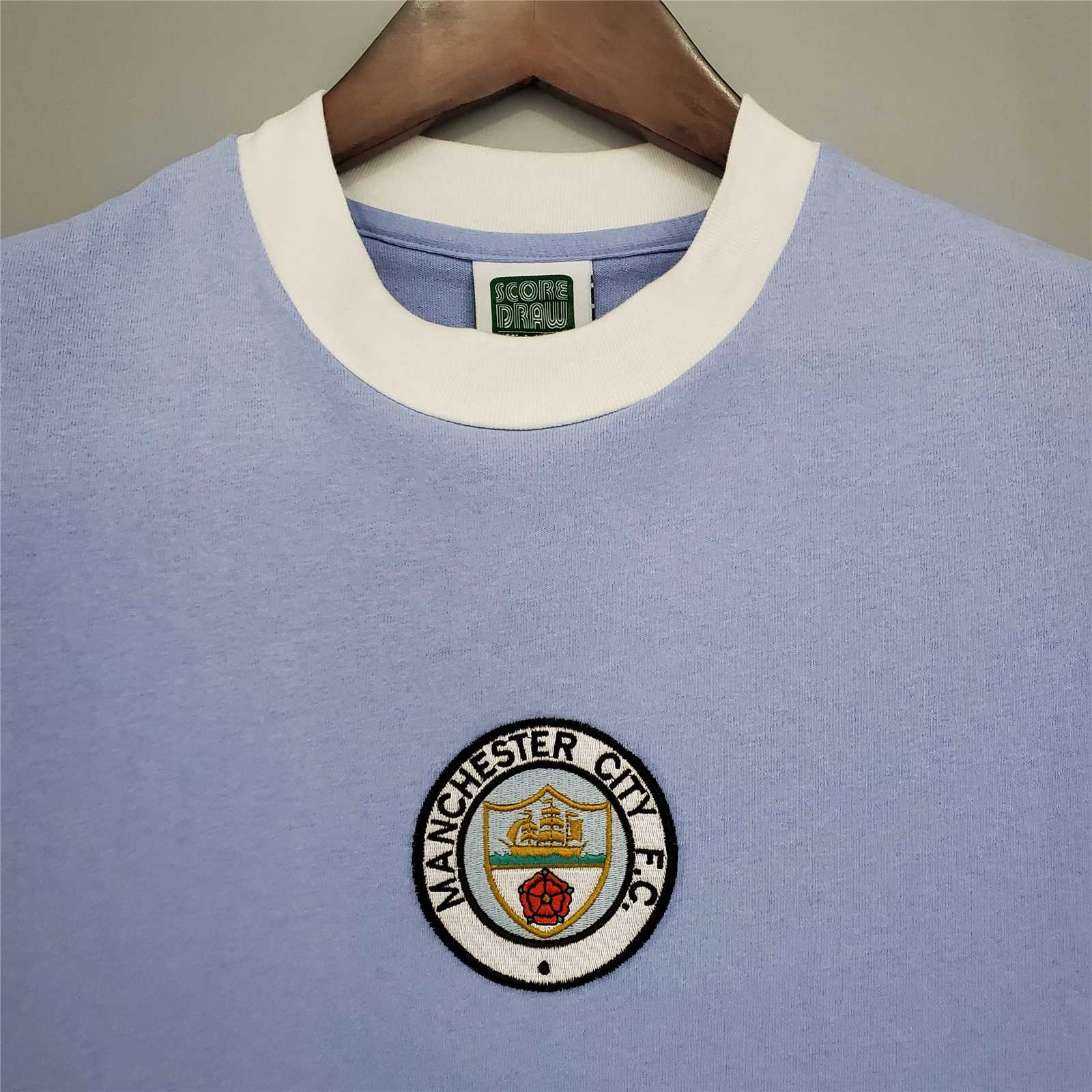 Manchester City Retro Home Football Jersey Shirt 1972