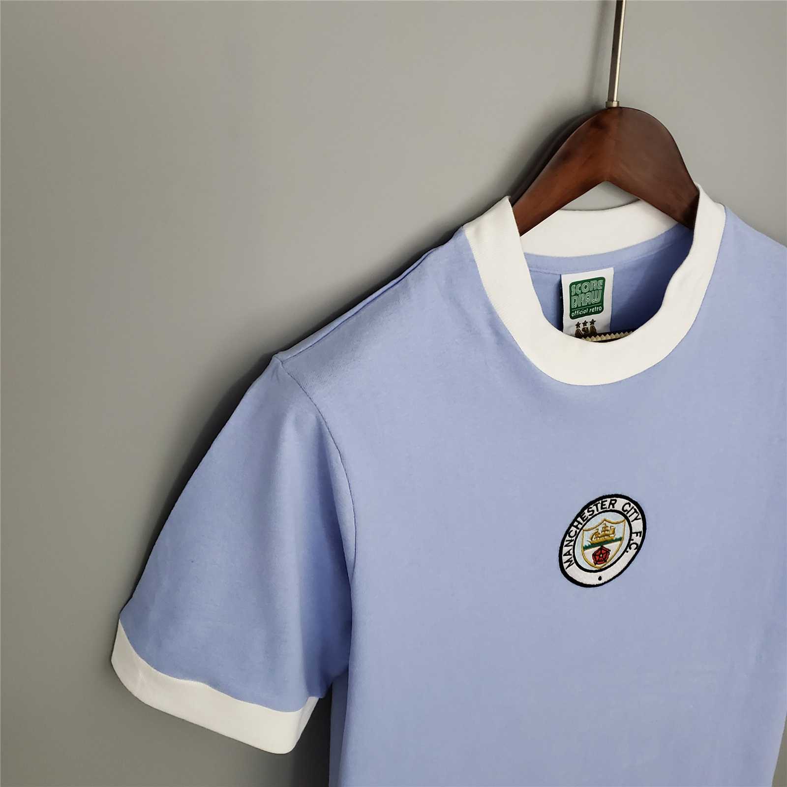 Manchester City Retro Home Football Jersey Shirt 1972