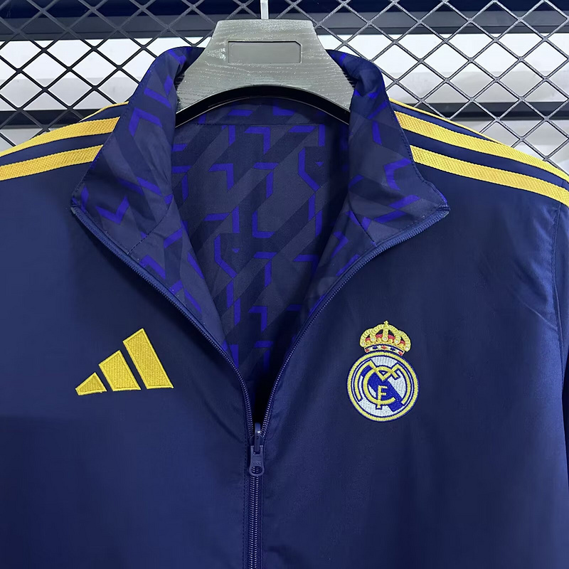 Real Madrid Reversible Double-Sides Windbreaker Jacket Blue 2025-26