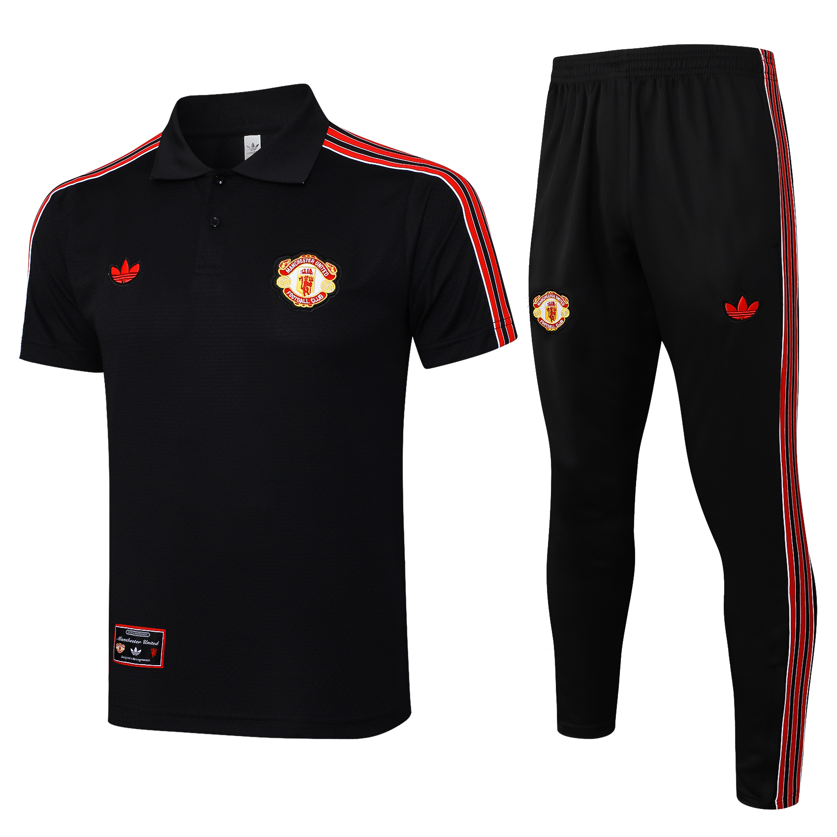 Manchester United Training Kit (Polo+Pants) Black 2025/26