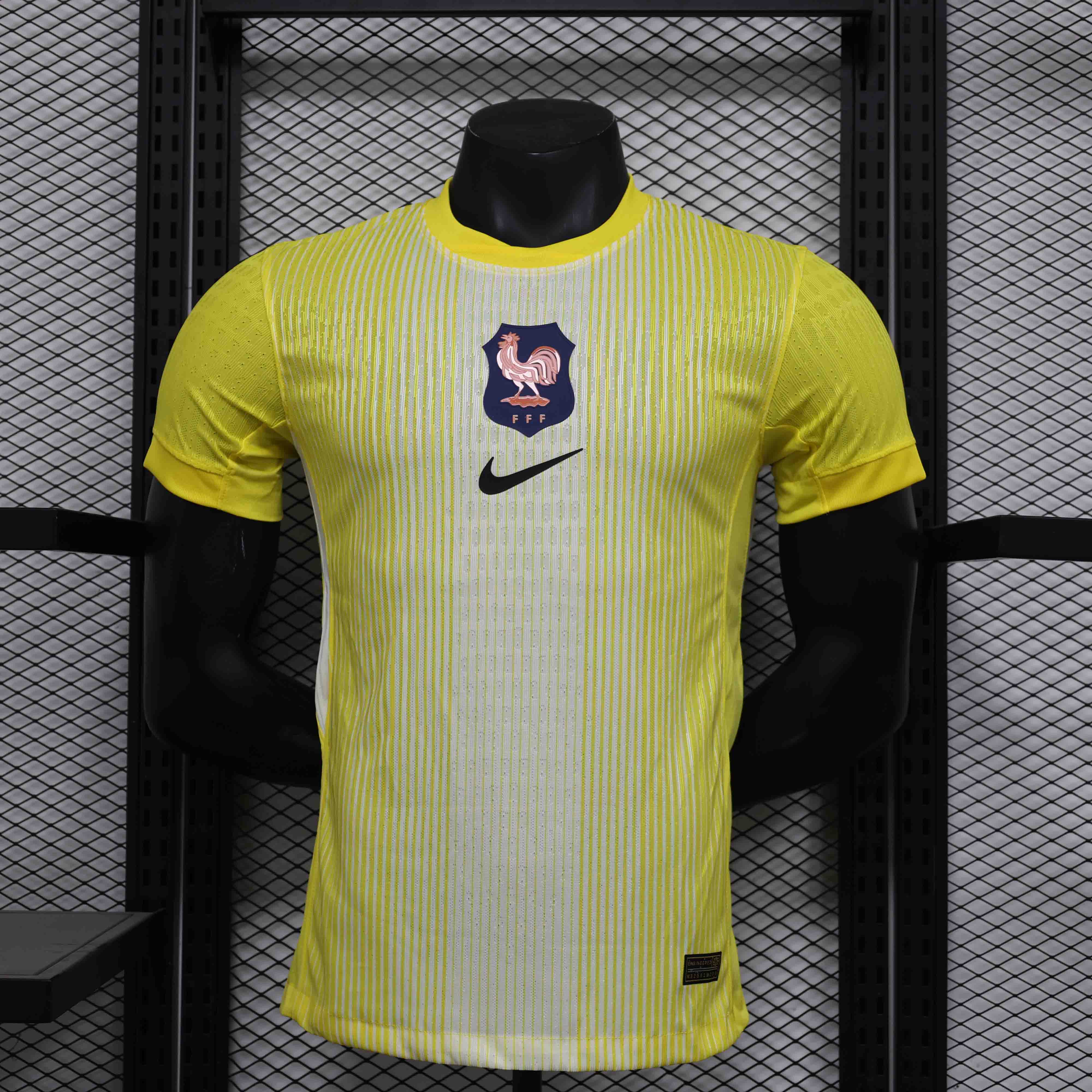 France Authentic Soccer Jersey Yellow Special Edition Shirt 2025