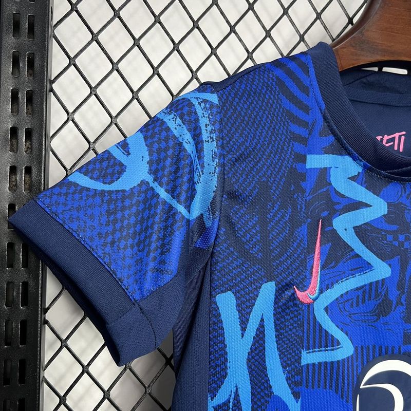 Atletico Madrid Soccer Jersey Third Away Kids Kit Jersey+Shorts 2024/25