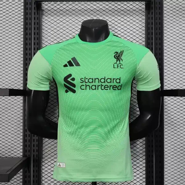 Liverpool Authentic Football Jersey Green Goalkeeper Shirt 2025/26
