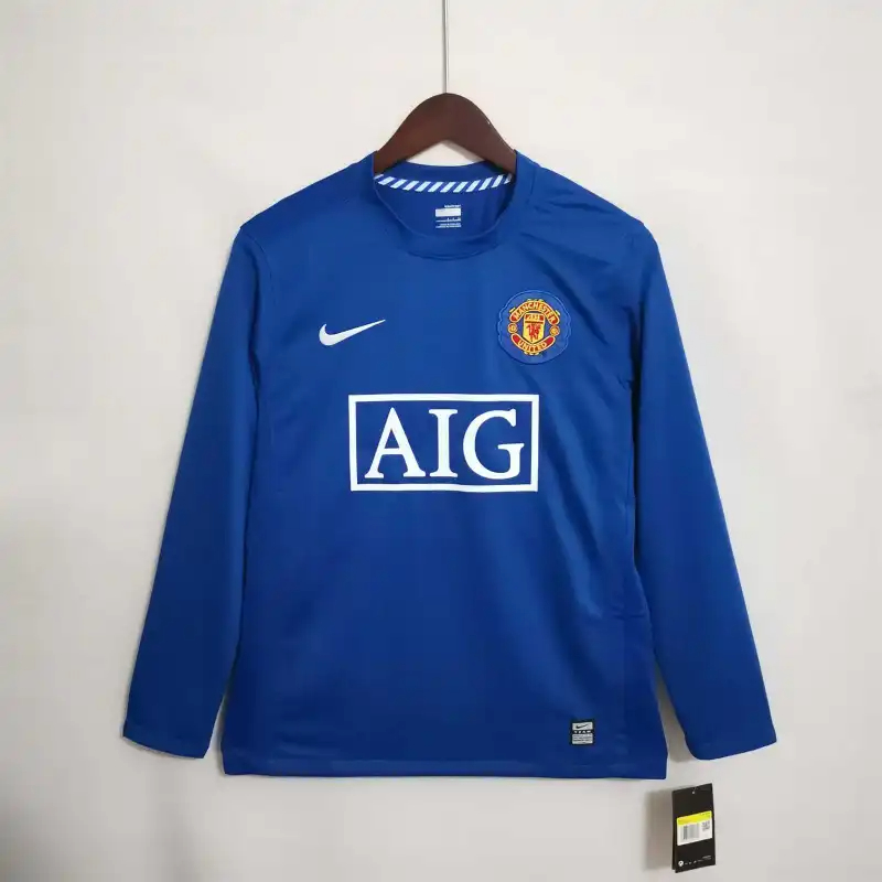 Ronaldo #7 Manchester United Retro Home Long Sleeve Football Jersey Shirt 2008/09