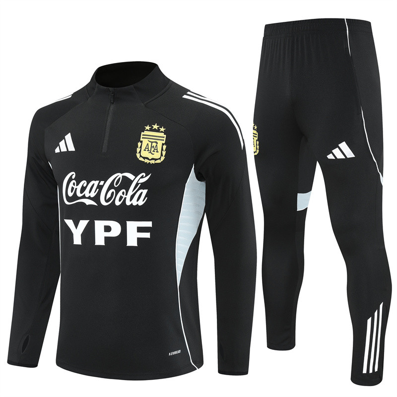 Argentina Training Kit (Sweatshirt+Pants) Black 2025