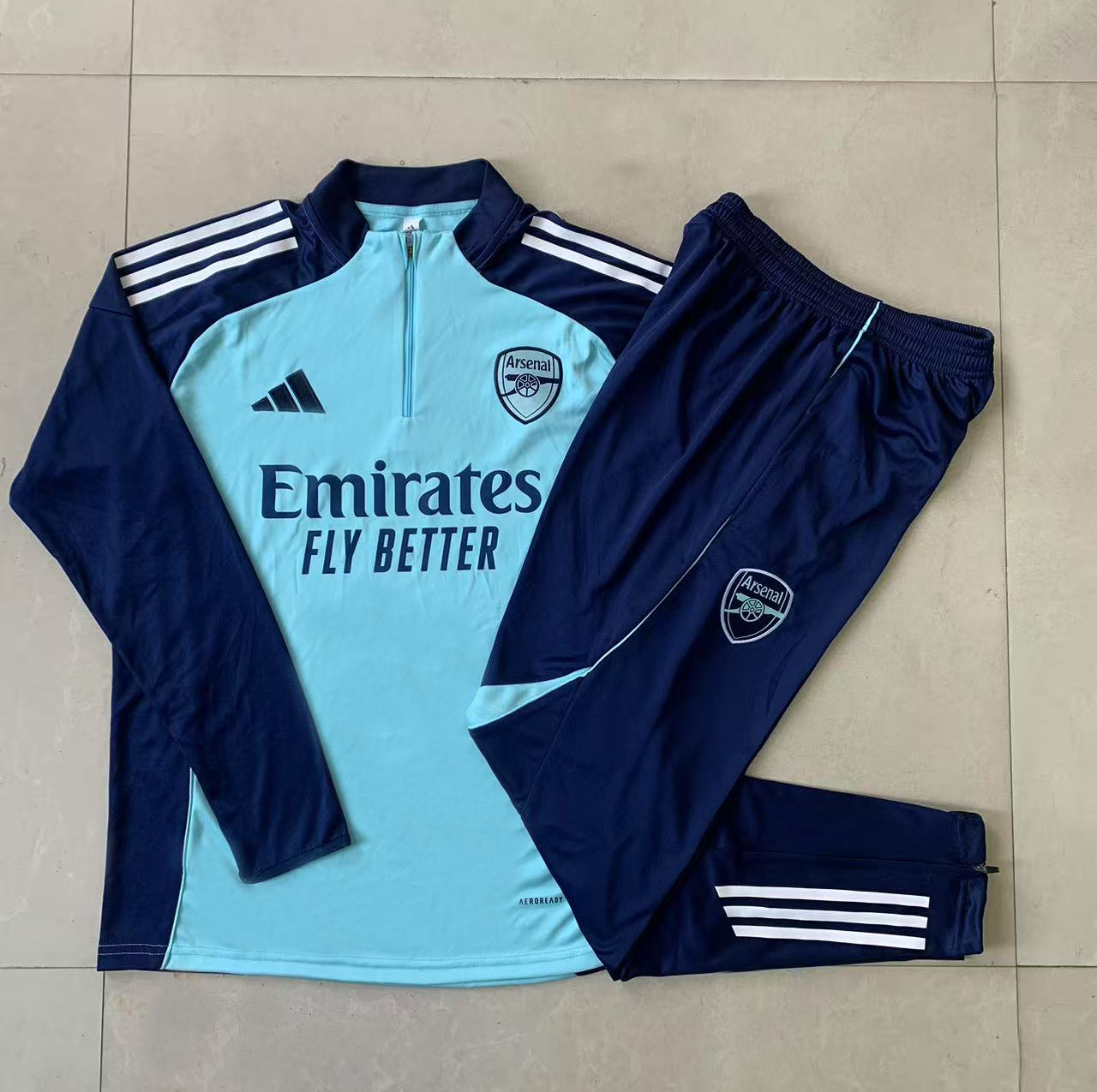 Kids Arsenal Training Kit (Sweatshirt+Pants) Light Green 2025/26