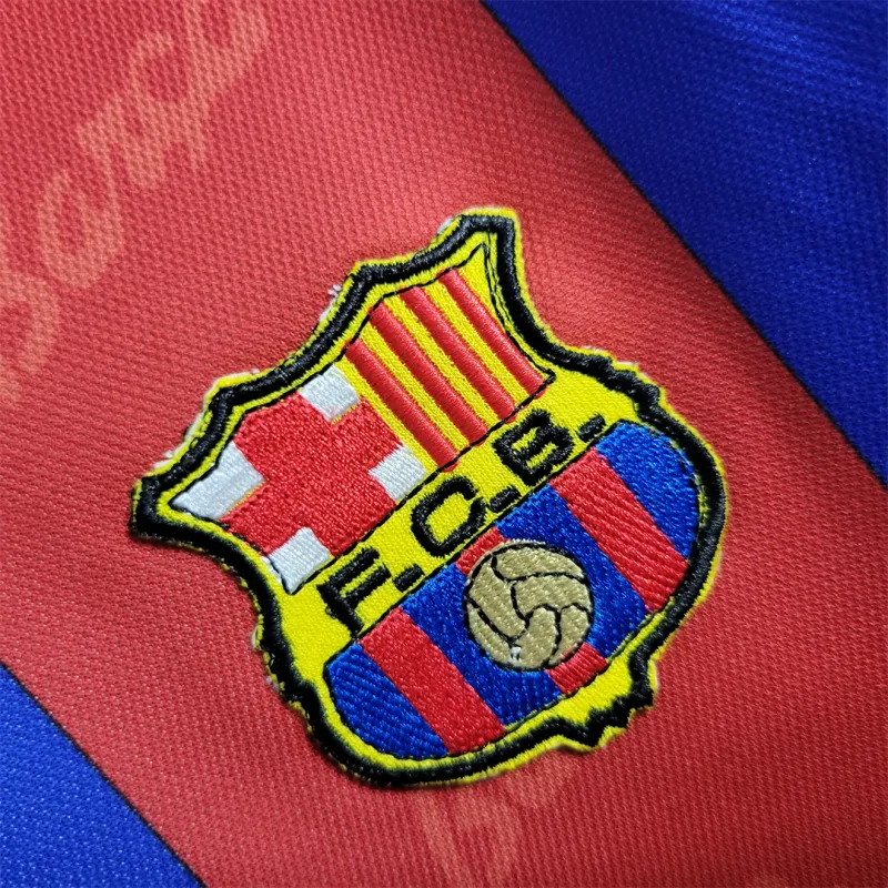 Barcelona Retro Jersey Home Soccer Shirt 1996-97