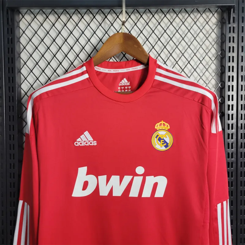 Real Madrid Retro Jersey Away Long Sleeve Soccer Shirt 2011/12